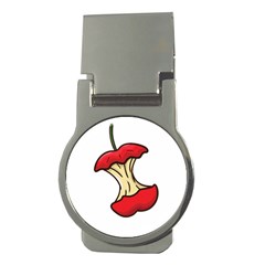 Red Apple Core Funny Retro  Money Clips (round)  by genx