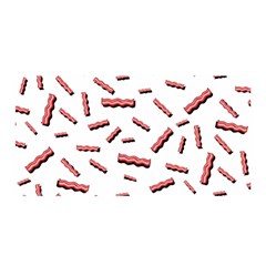 Funny Bacon Slices Pattern Infidel Red Meat Satin Wrap by genx
