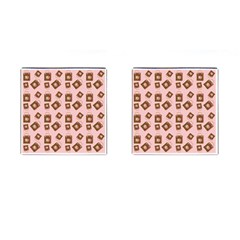 Shopping Bag Pattern Pink Cufflinks (square) by snowwhitegirl