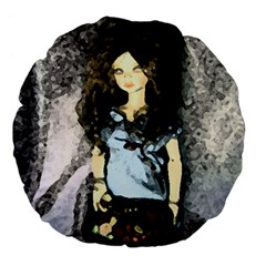 Chocolate Large 18  Premium Flano Round Cushions by snowwhitegirl
