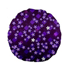 Textile Cross Pattern Square Standard 15  Premium Round Cushions by Pakrebo