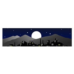 City At Night Satin Scarf (oblong) by Pakrebo