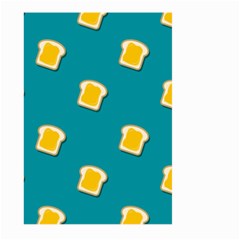 Toast With Cheese Pattern Turquoise Green Background Retro Funny Food Large Garden Flag (two Sides) by genx