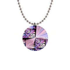 Fractal Art Artwork Digital Art 1  Button Necklace by Pakrebo
