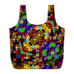 Color Mosaic Background Wall Full Print Recycle Bag (l) by Pakrebo