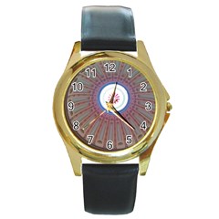 Statehouse Rotunda Round Gold Metal Watch by Riverwoman