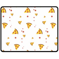 Pizza Pattern Pepperoni Cheese Funny Slices Double Sided Fleece Blanket (medium)  by genx