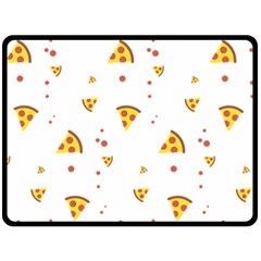 Pizza Pattern Pepperoni Cheese Funny Slices Double Sided Fleece Blanket (large)  by genx