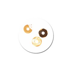 Donuts Pattern With Bites 3xframe Donuts Pattern With Bites Dark Brown Background Onlydonuts Pattern With Bites Brown And Beige Chocolate Doughnuts Golf Ball Marker (4 Pack) by genx