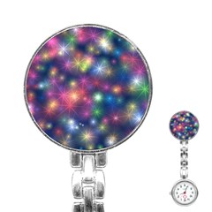 Abstract Background Graphic Space Stainless Steel Nurses Watch by Bajindul