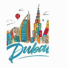 Burj Khalifa Skyline Clip Art Drawing Comic World Large Garden Flag (two Sides) by Sudhe