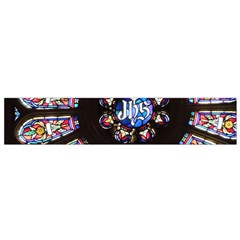 Rosette Stained Glass Window Church Small Flano Scarf by Pakrebo