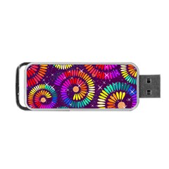 Abstract Background Spiral Colorful Portable Usb Flash (two Sides) by HermanTelo