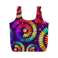 Abstract Background Spiral Colorful Full Print Recycle Bag (m) by HermanTelo