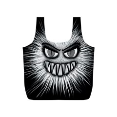 Monster Black White Eyes Full Print Recycle Bag (s) by HermanTelo