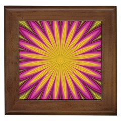 Petal Flower Fractal Fabric Floral Framed Tiles by HermanTelo