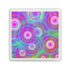 Circle Colorful Pattern Background Memory Card Reader (square) by HermanTelo