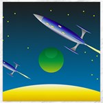 Rocket Spaceship Space Canvas 16  x 16  15.2 x15.41  Canvas - 1