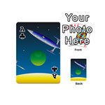Rocket Spaceship Space Playing Cards Double Sided (Mini) Front - ClubA