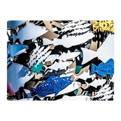 Art Fish Salmon Sydney Metal Double Sided Flano Blanket (mini)  by Pakrebo