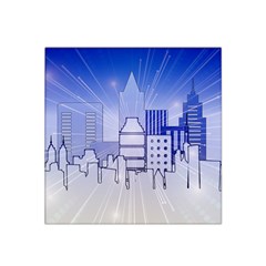 City Architecture Building Skyline Satin Bandana Scarf by Pakrebo