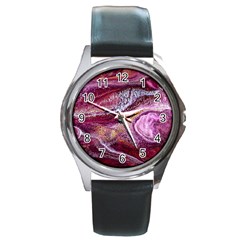 Paint Acrylic Paint Art Colorful Round Metal Watch by Pakrebo