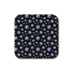 Seamless Pattern Background Circle Rubber Square Coaster (4 Pack)  by HermanTelo