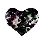 Abstract Science Fiction Standard 16  Premium Flano Heart Shape Cushions Back