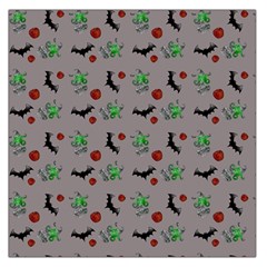 Halloween Witch Pattern Grey Large Satin Scarf (square) by snowwhitegirl