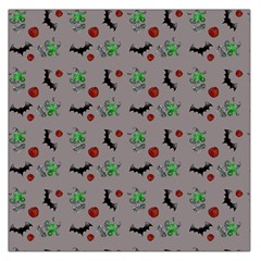 Halloween Witch Pattern Grey Large Satin Scarf (square) by snowwhitegirl