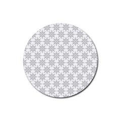 Ornamental Star Mandala Rubber Coaster (round)  by HermanTelo