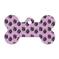 Girl Face Lilac Dog Tag Bone (two Sides) by snowwhitegirl