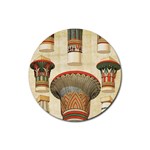 Egyptian Architecture Column Rubber Coaster (Round)  Front