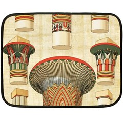 Egyptian Architecture Column Double Sided Fleece Blanket (mini)  by Sapixe