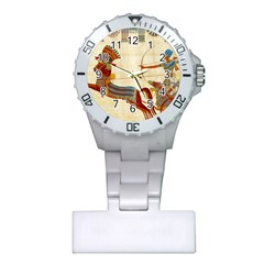 Egyptian Tutunkhamun Pharaoh Design Plastic Nurses Watch by Sapixe