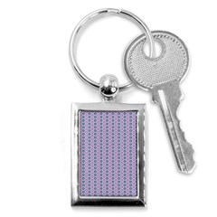 Pattern Star Flower Backround Key Chain (rectangle) by HermanTelo