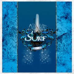 Sport, Surfboard With Water Drops Canvas 12  X 12  by FantasyWorld7