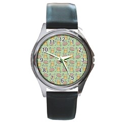 Hamster Pattern Round Metal Watch by Sapixe