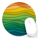 Waves Texture Round Mousepads Front