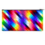 Abstract Blue Background Colorful Pattern Pencil Cases Back