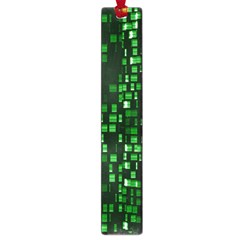 Abstract Plaid Green Large Book Marks by Bajindul