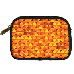 Background Triangle Circle Abstract Digital Camera Leather Case by Bajindul
