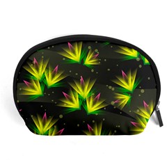 Floral Abstract Lines Accessory Pouch (large) by Bajindul