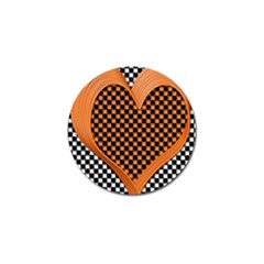 Heart Chess Board Checkerboard Golf Ball Marker (4 Pack) by Bajindul