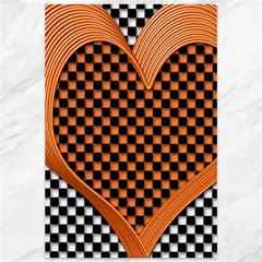 Heart Chess Board Checkerboard Canvas 12  X 18  by Bajindul