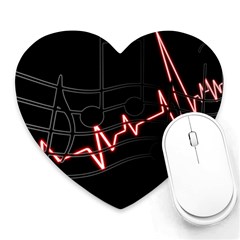 Music Wallpaper Heartbeat Melody Heart Mousepads by Bajindul