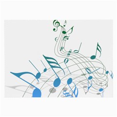 Music Notes Large Glasses Cloth (2 Sides) by Bajindul