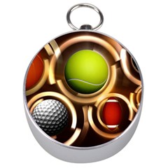 Sport Ball Tennis Golf Football Silver Compasses by Bajindul