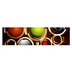 Sport Ball Tennis Golf Football Satin Scarf (oblong) by Bajindul