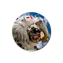 Astronaut Space Shuttle Discovery Rubber Round Coaster (4 Pack)  by Pakrebo